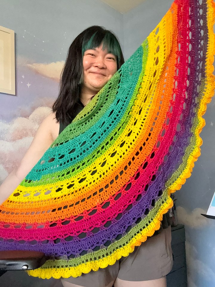 Crochet Rainbow Shawl product image (2)