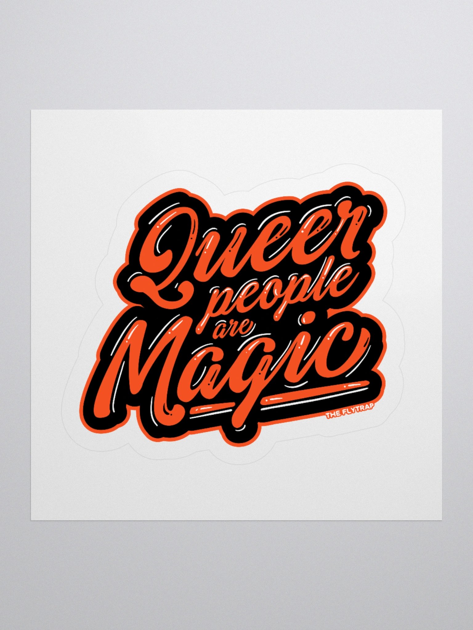 Queer People Are Magic orange sticker product image (2)