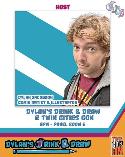 This Friday, @twincitiescon you do NOT want to miss this absolutely banger Dylan’s Drink & Draw. Of course, we’ve got @thedyl...