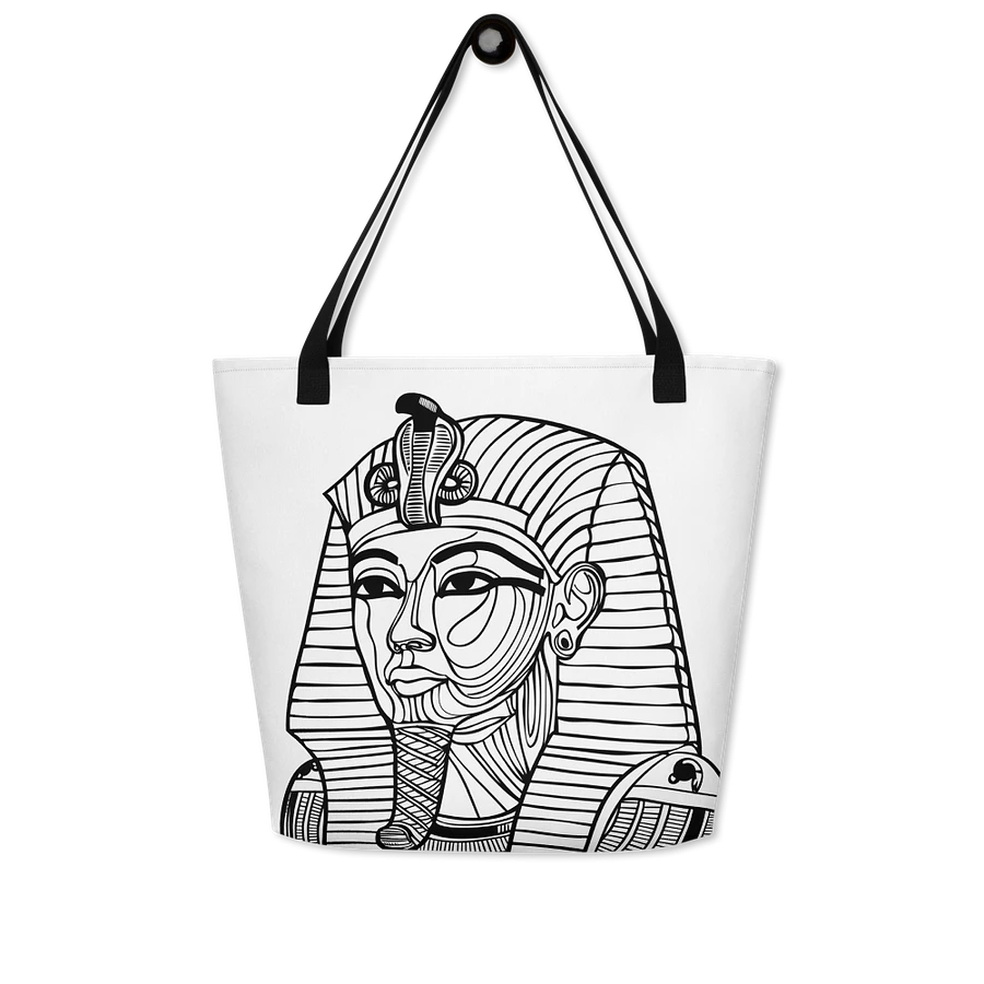 Tote Bag: Elegant Stylish Egyptian History Art Black and White Minimalist Design product image (8)