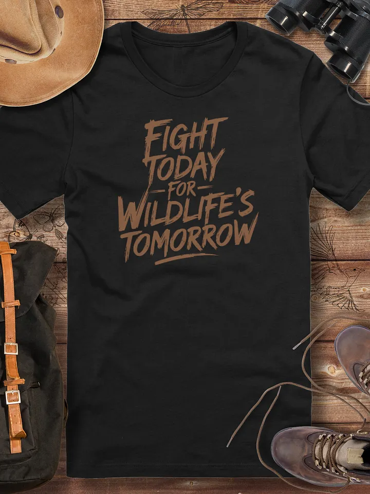 Fight Today for Wildlife's Tomorrow T-Shirt, Wildlife Conservation Lover Gift, Nature Lover T-shirt product image (1)