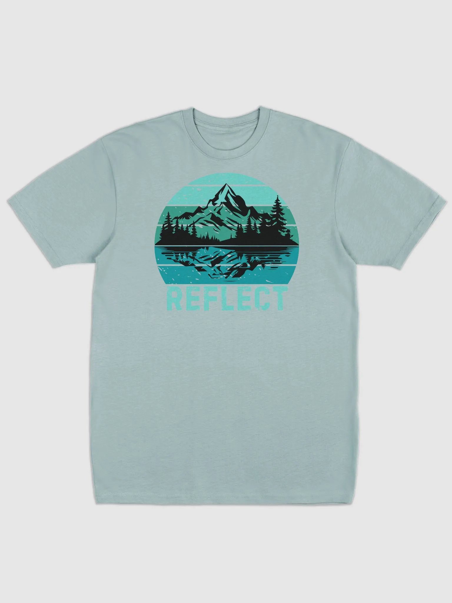 Reflect Vintage Sunset Mountain Lake Forest T-shirt product image (1)