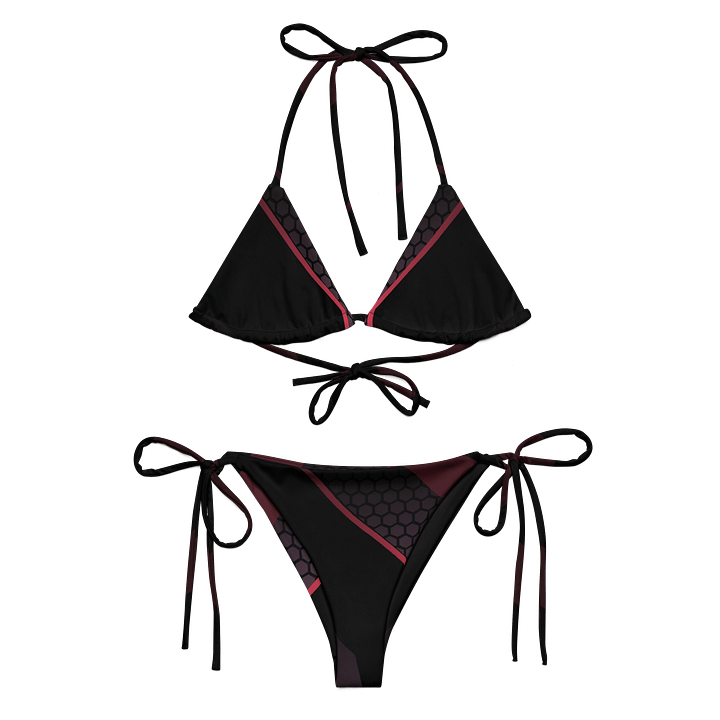Futuristic Red Line Symmetry Bikini Set product image (2)