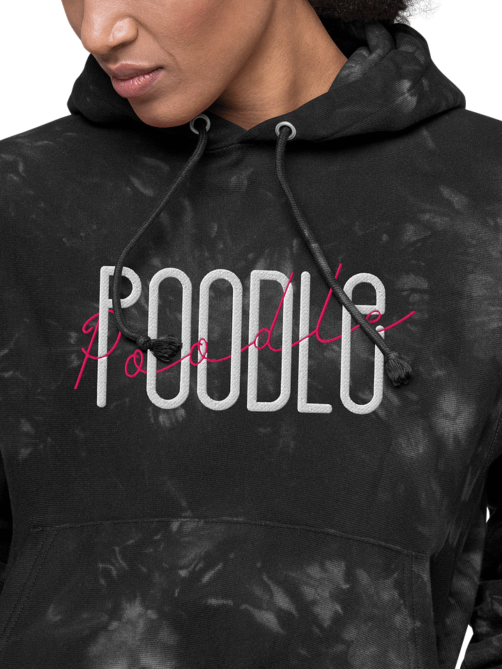 Tie Die Hoodie W/ Poodle Embroidery product image (2)
