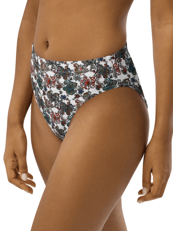 Mysterious Flowers | Recycled High Waisted Bikini Bottom product image (3)