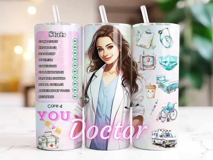 Doctor 20 oz Skinny Stainless Steel Tumbler - v2 product image (2)