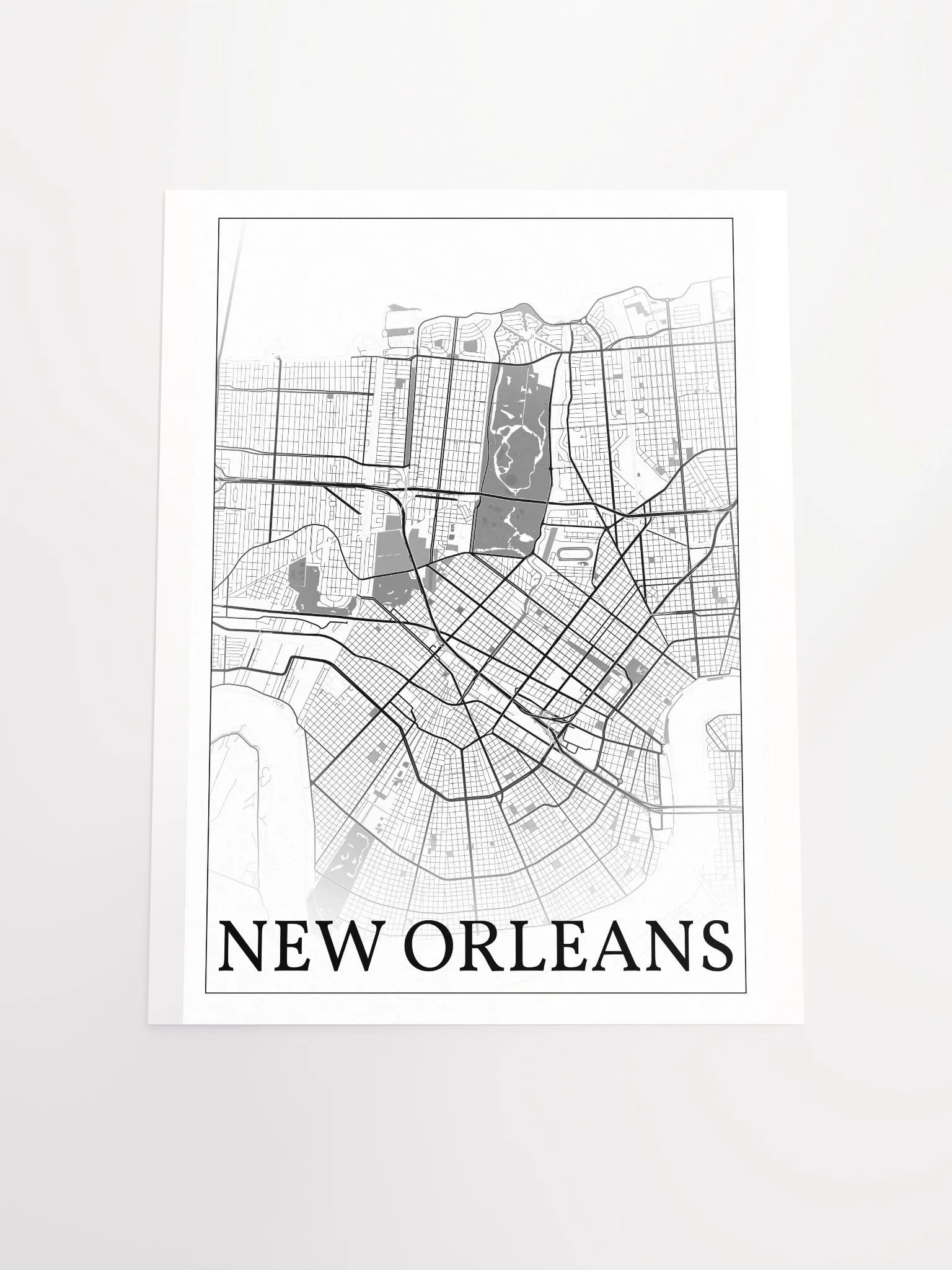 New Orleans, Louisiana, USA, city map print product image (20)