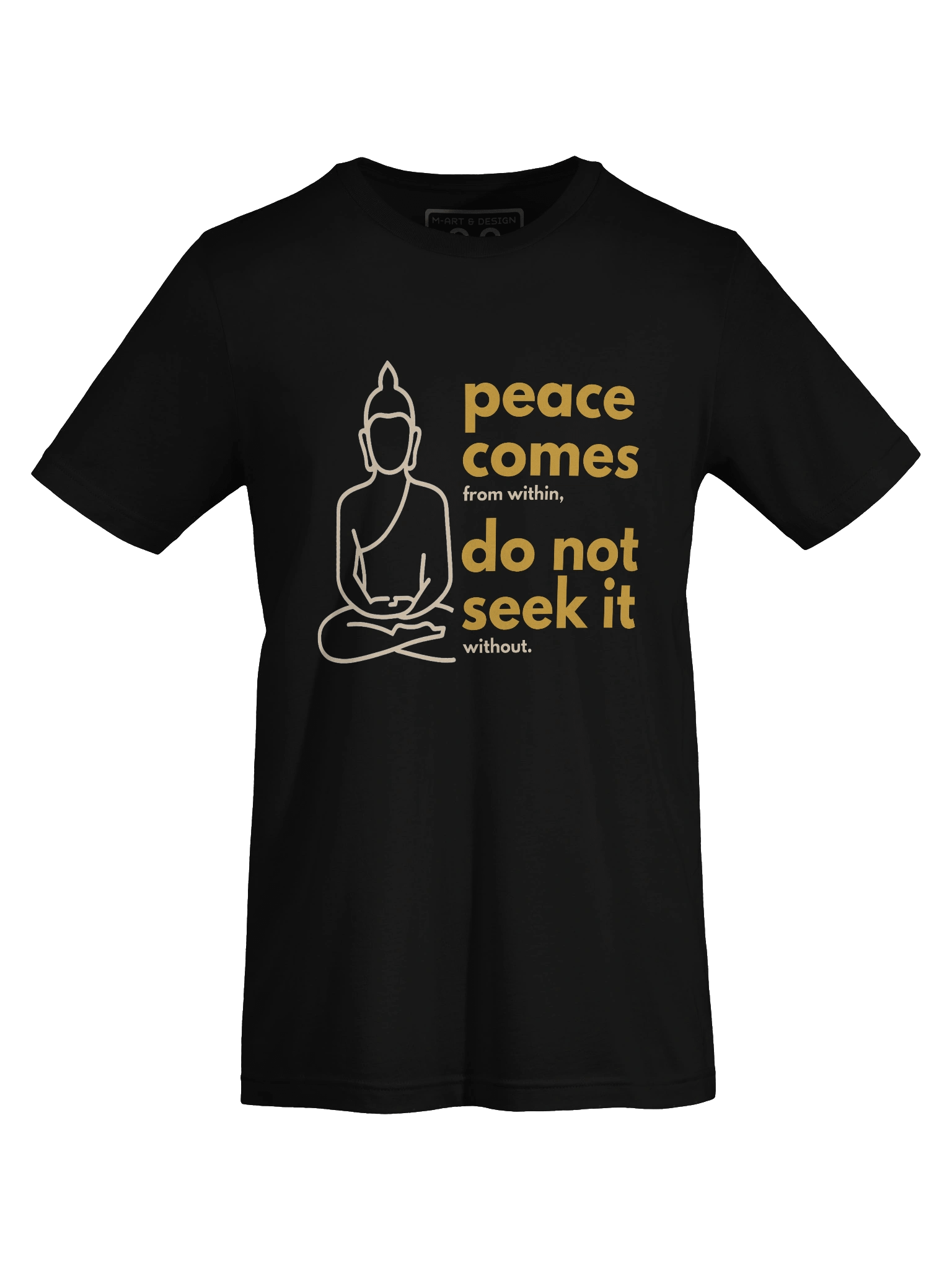 Minimalist Buddha T-Shirt – “Peace Comes from Within” Quote – Mindful Zen Tee product image (6)
