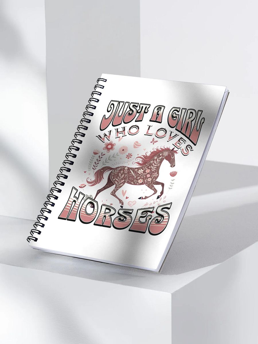 Just A Girl Who Loves Horses Floral Notebook product image (3)