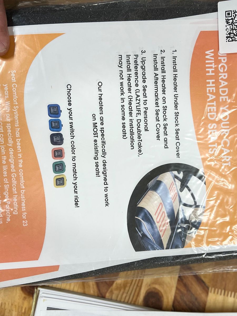 Golf cart seat heater. NEW product image (2)