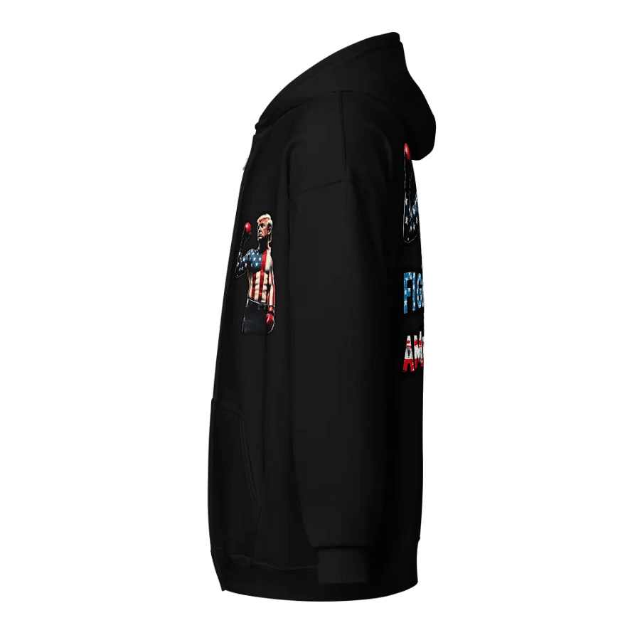 Zip Hoodie: Trump, Fighting for America product image (3)
