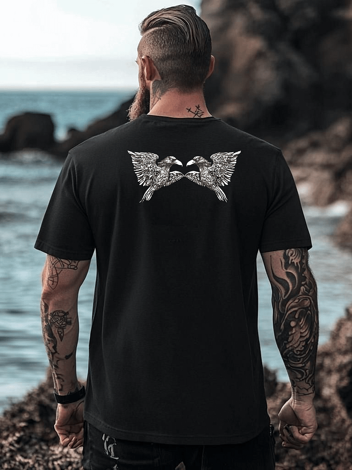 Unisex T-shirt - Odin With Ravens - Black product image (2)
