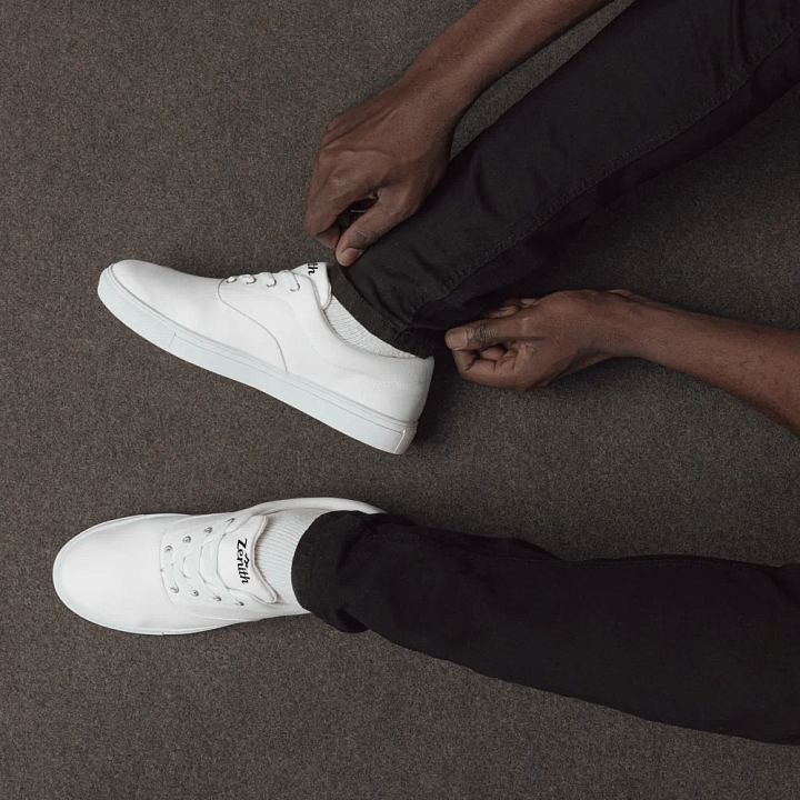 White Zenith Comfort Men's Lace-up Canvas Shoes product image (1)