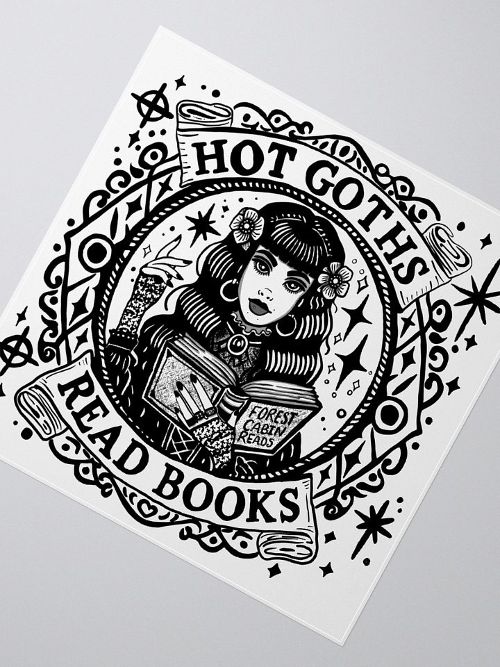 " HOT GOTHS READ BOOKS " Sticker product image (2)