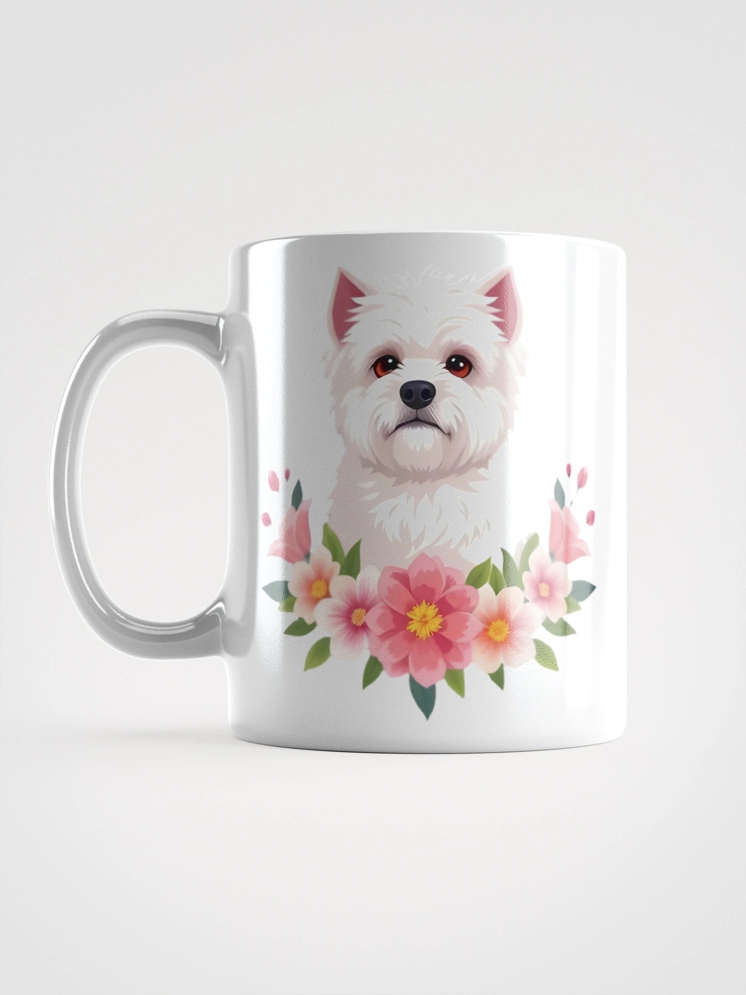 Floral Bichon Frise Mug product image (16)