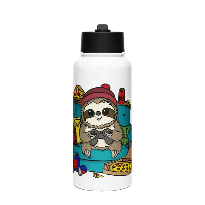 Stainless Steel Water bottle With Straw - Gamer product image (1)