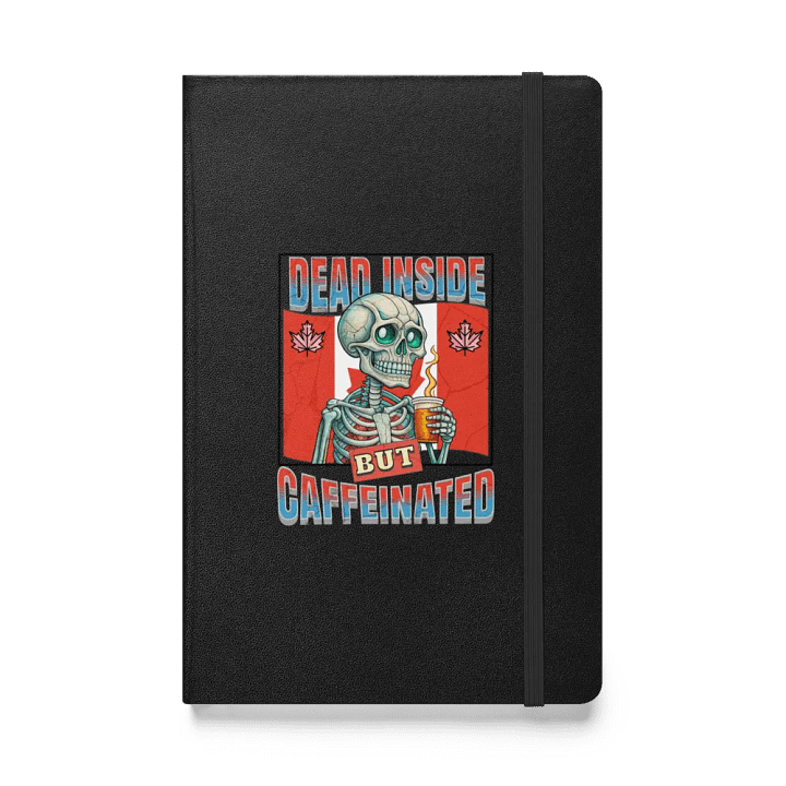 Dead Inside But Caffeinated Canada Skeleton Hardcover Notebook product image (1)