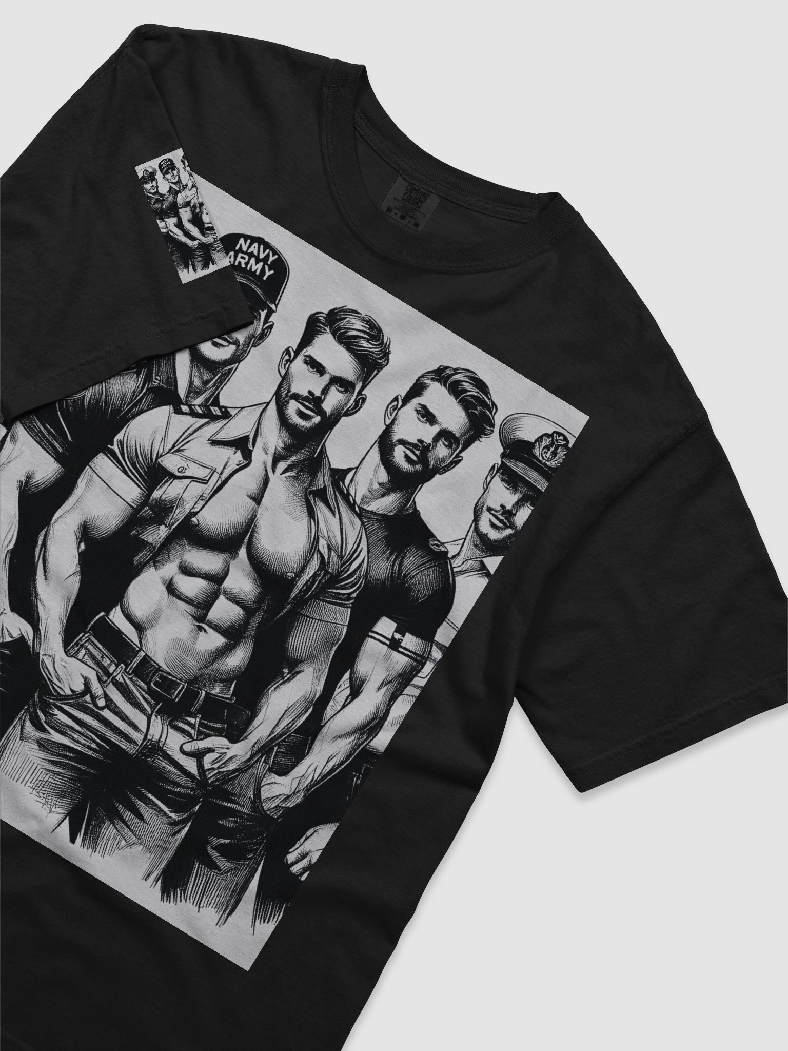 Limited Time Offer Lucky DIP bonus! At Your Service Tom of Finland Tribute Military Gay Pride T Shirt product image (5)