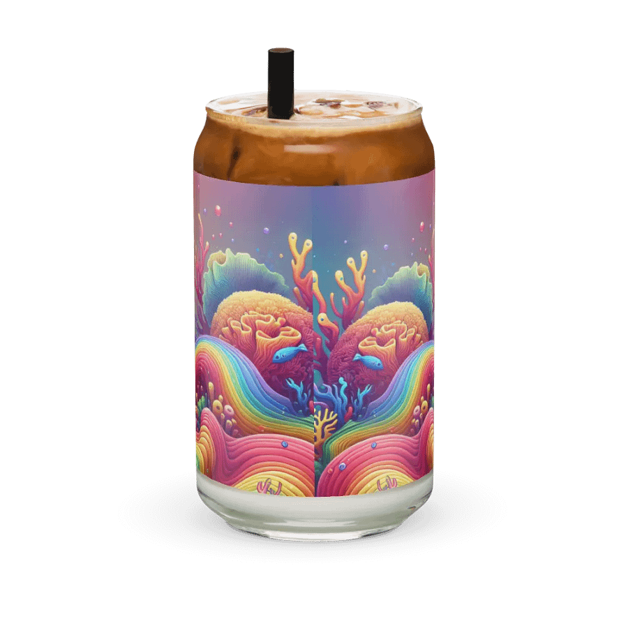 Beautiful & Vivid Rainbow Coral Ocean Themed Glass product image (11)