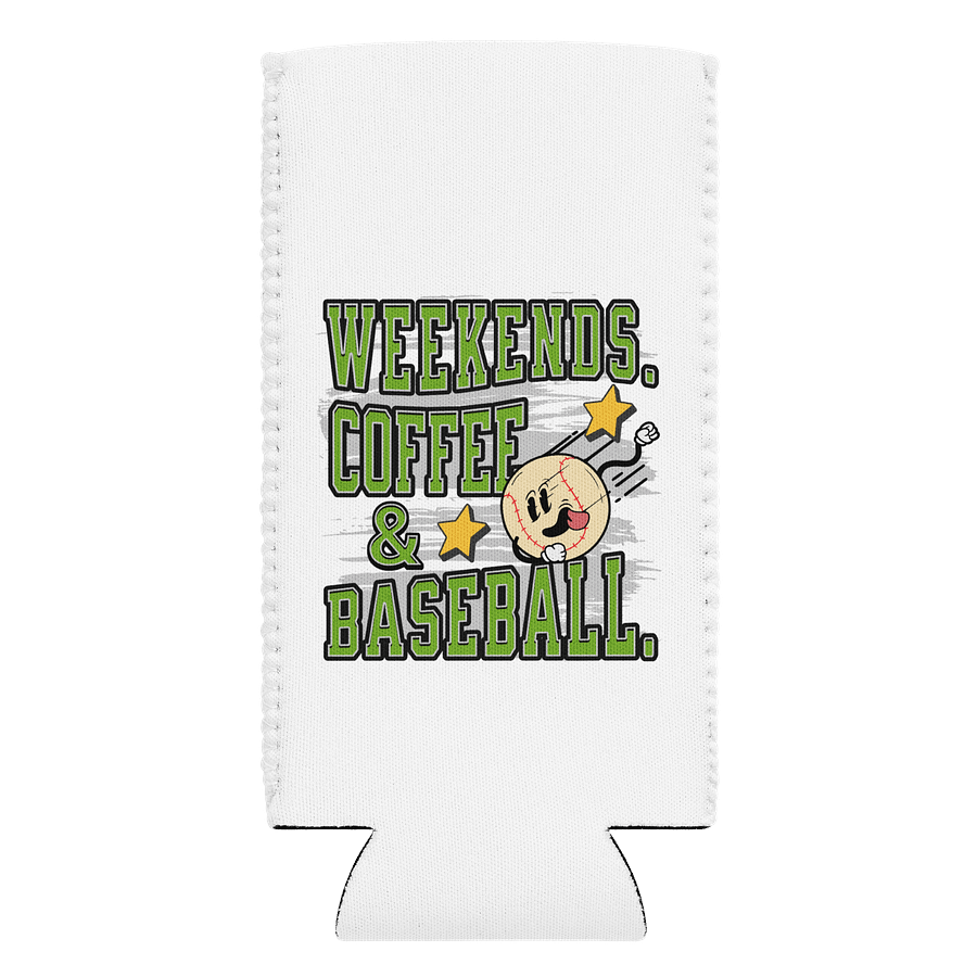 Weekends Coffee And Baseball Excited Coozie product image (1)