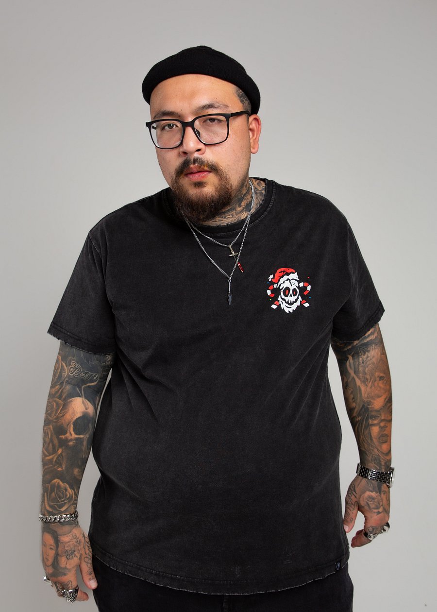 'Hail Santa' Distressed Tee product image (6)