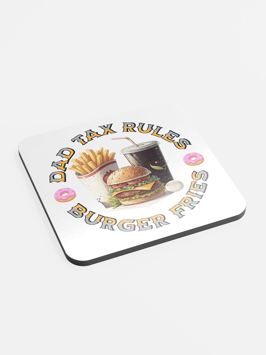 Dad Tax Rules Burger Fries Coaster Set product image (3)