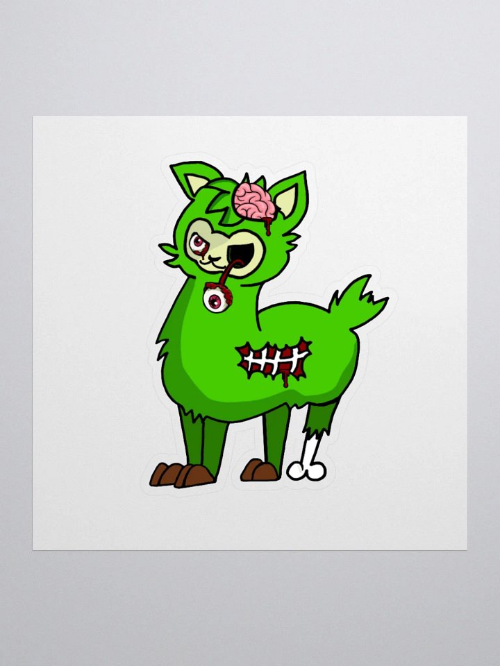 Zombie Alpaca Sticker product image (1)