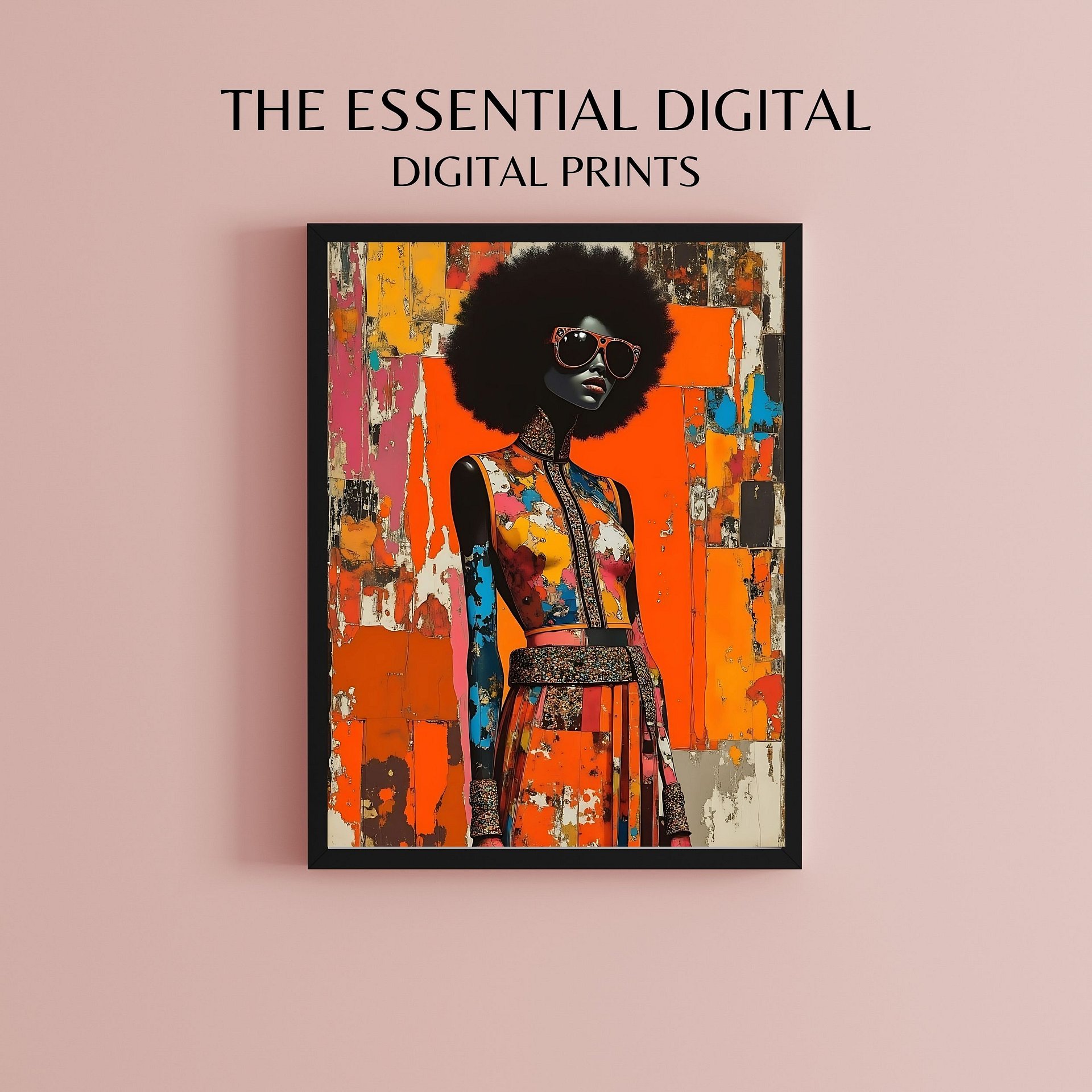 Procrastination Beautiful Black Woman Illustration Printable Art |Modern African American Woman Art | Abstract Digital Print for Home Gallery | Black Feminine Empowerment Decor product image (1)