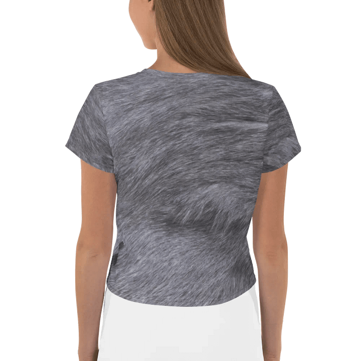 Russian Blue (Grey) Cat Crop Tee product image (2)