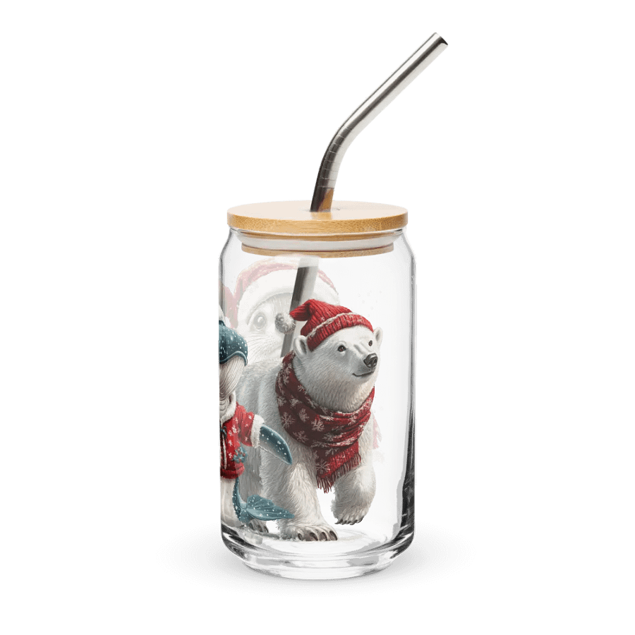 Arctic Holiday Friends Can-Shaped Glass Set product image (3)