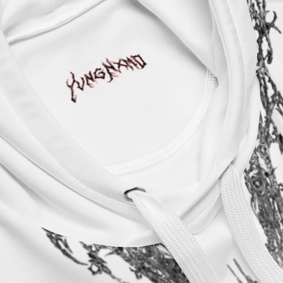 White Crusifix Chain Hoodie product image (5)