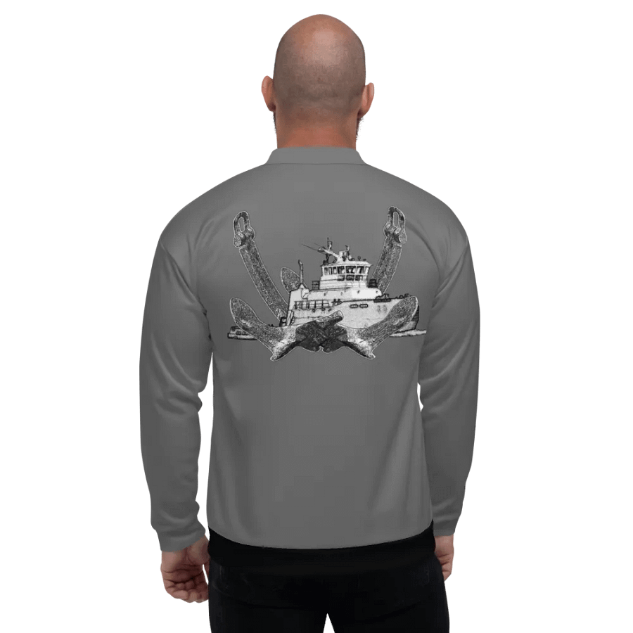 Twin Anchor Titan tug Gray Bomber Jacket product image (6)