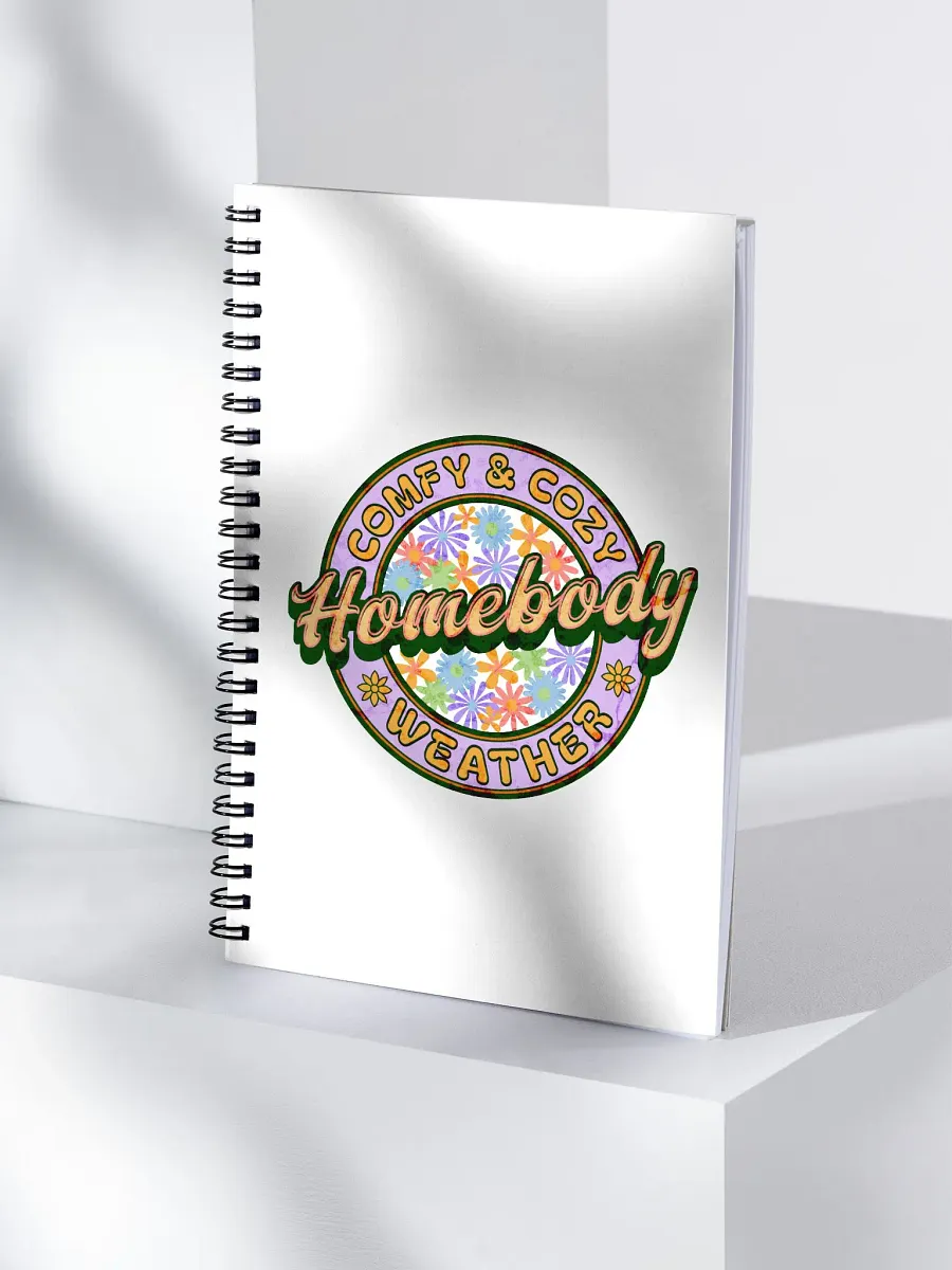 Homebody Comfy And Cozy Weather Floral Spiral Notebook product image (3)