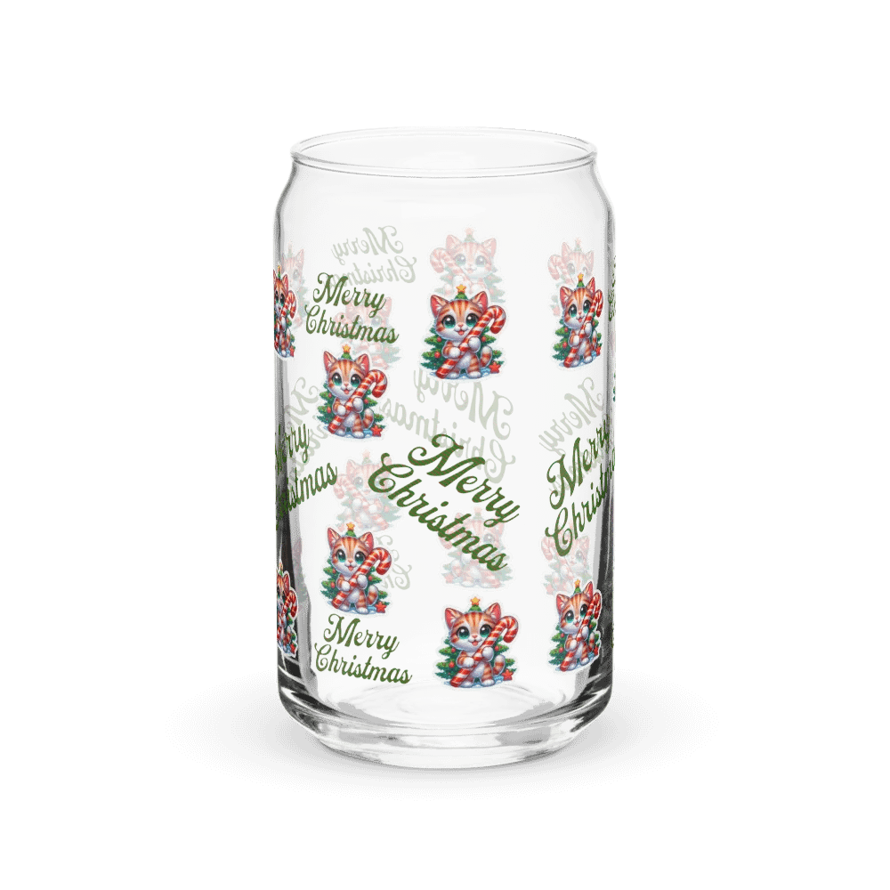 Cute Kittens With Candy Canes Christmas & Holidays Themed Glass product image (10)