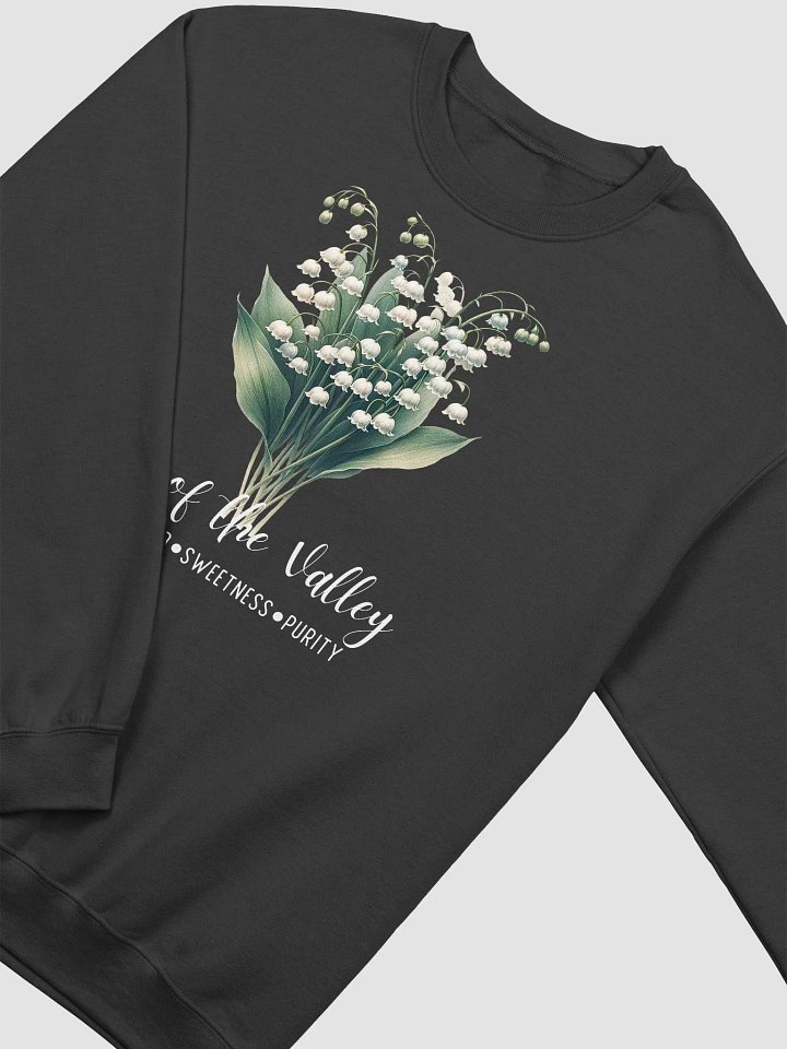 May Birth Month Inspirational Lily of the Valley Flower Sweatshirt: Motherhood Sweetness Purity product image (2)