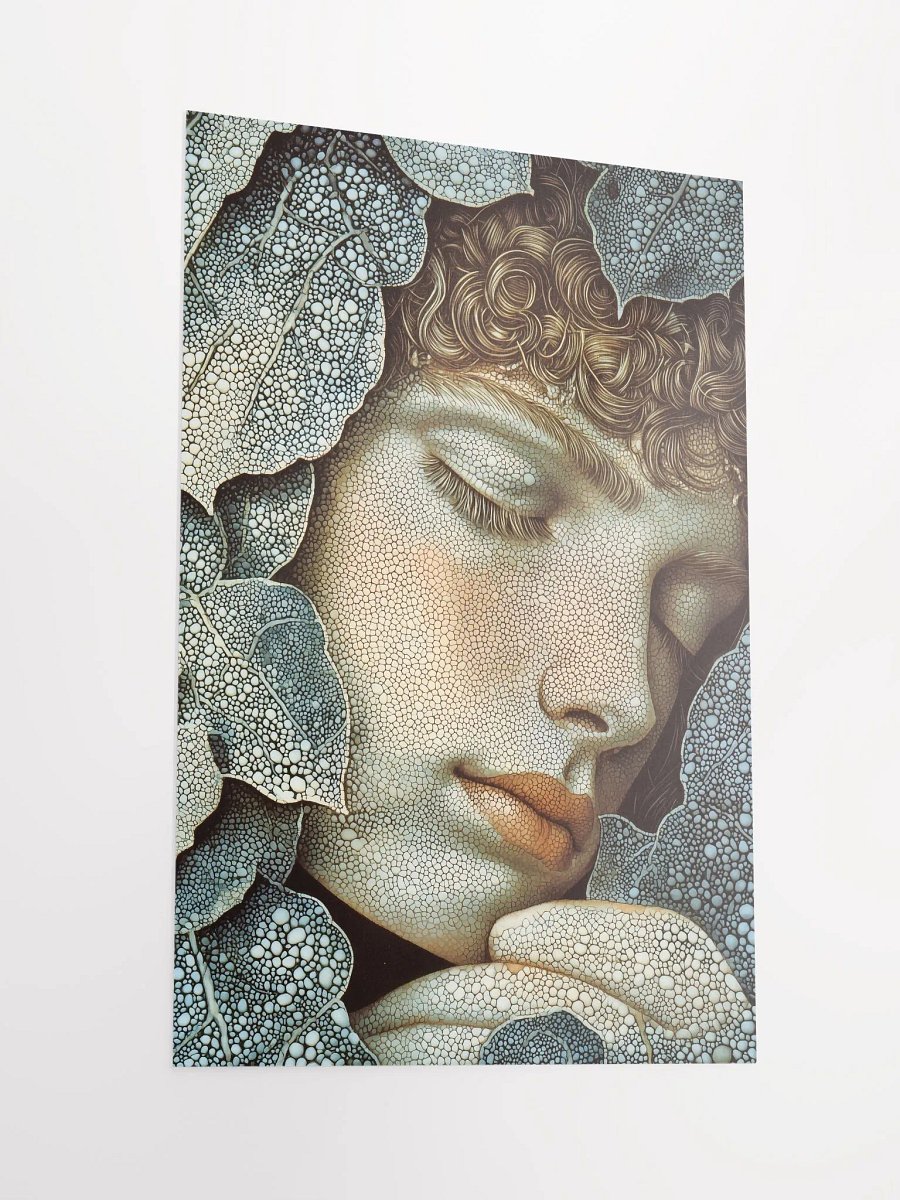 Dreaming Among Leaves: Fantasy Poster of a Tranquil Forest Fairy product image (2)