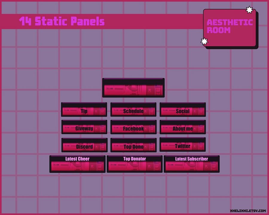 [FREE] Red and Purple STREAM OVERLAY pack, Aesthetic overlay pack, twitch overlay stream package, Stream overlay pack, Animated twitch overlays product image (4)