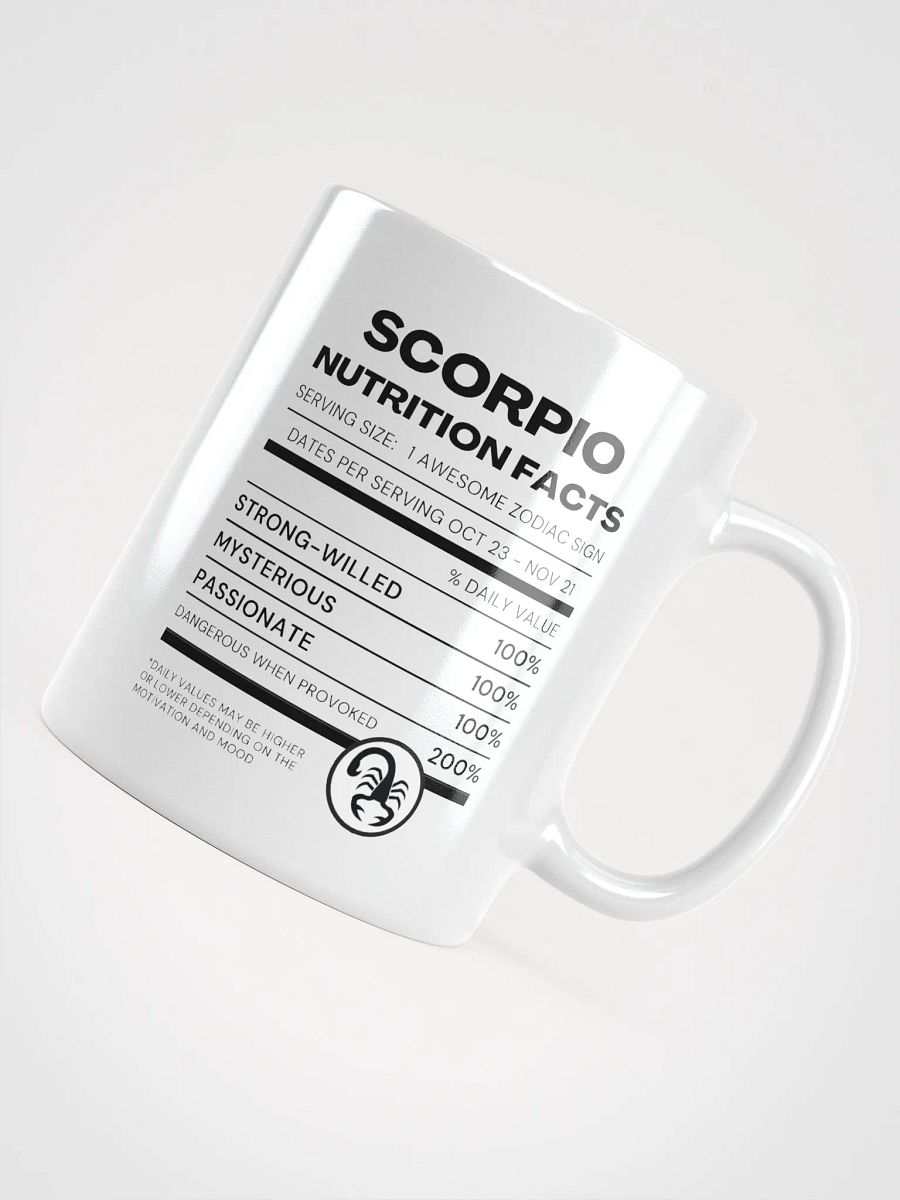 Scorpio Nutrition Facts Mug product image (5)