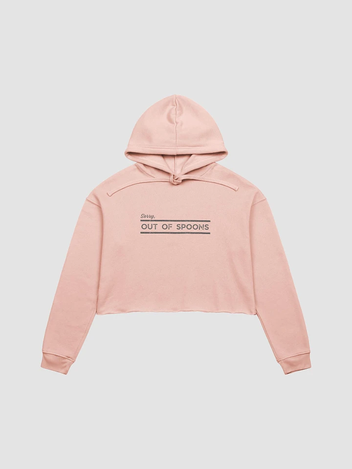 Out of S[poons] Grey Crop Hoodie product image (1)