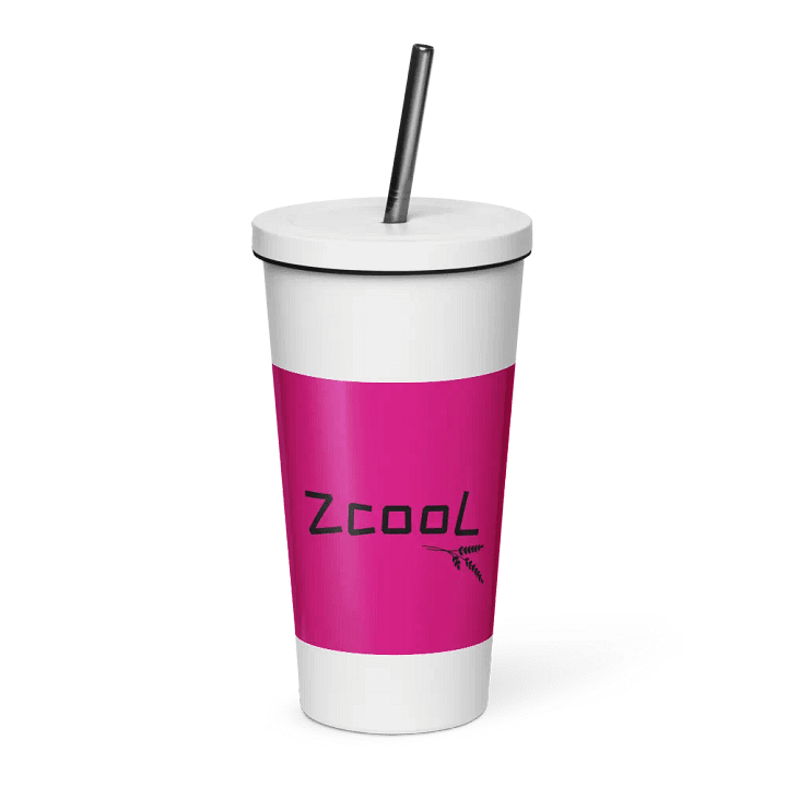 Insulated Tumbler with a Straw (pinkcool) product image (1)