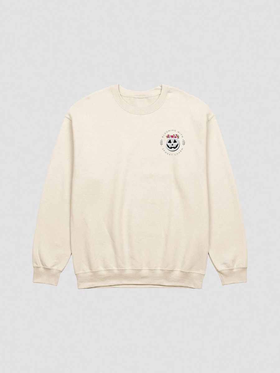 Blooming with Spooky Charm Embroidered Crewneck Sweatshirt – Cozy Halloween Apparel product image (1)