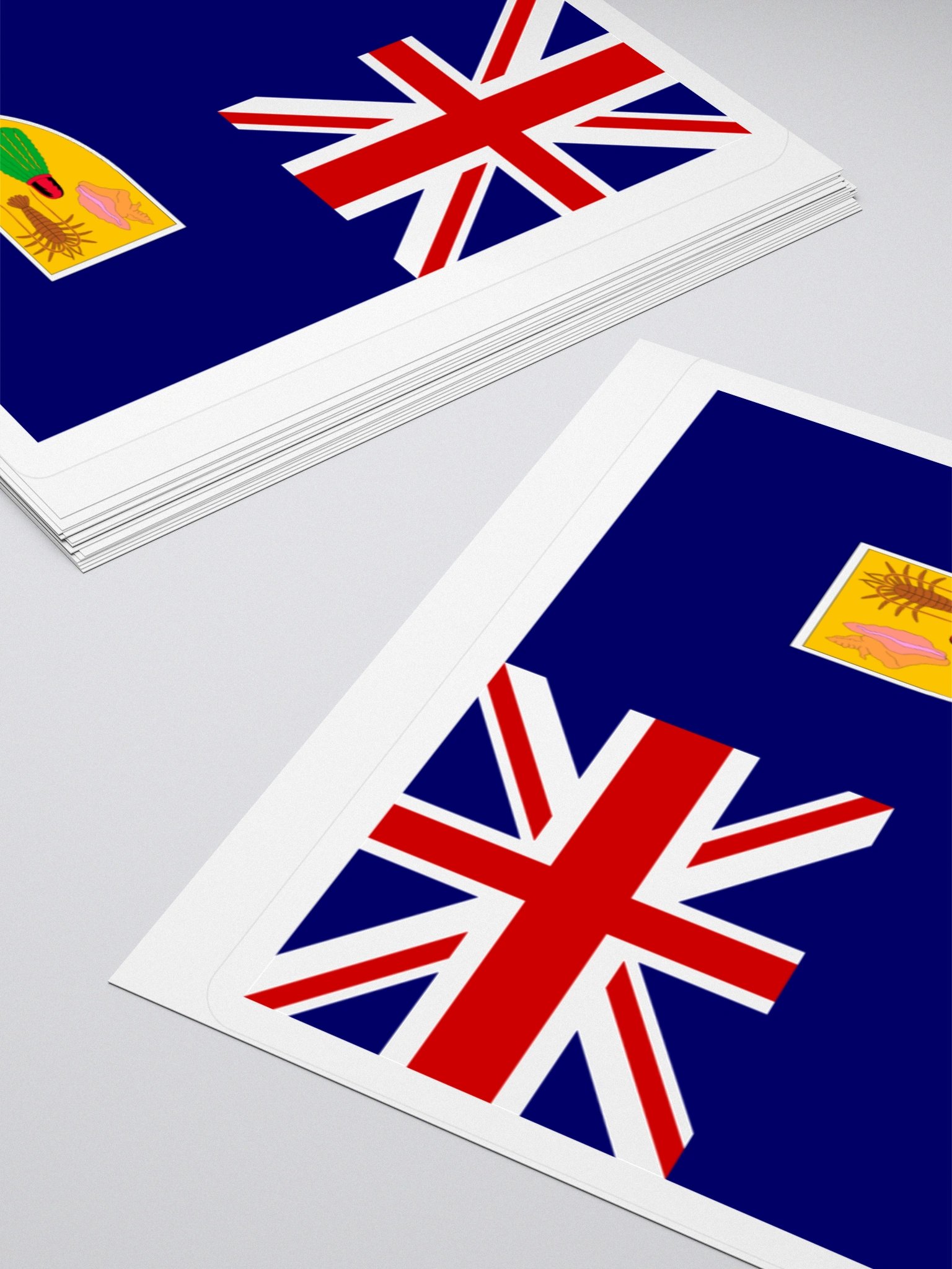 Turks & Caicos Islands Flag Sticker | Conch and Stars Design | Durable Vinyl | 3 Sizes product image (12)