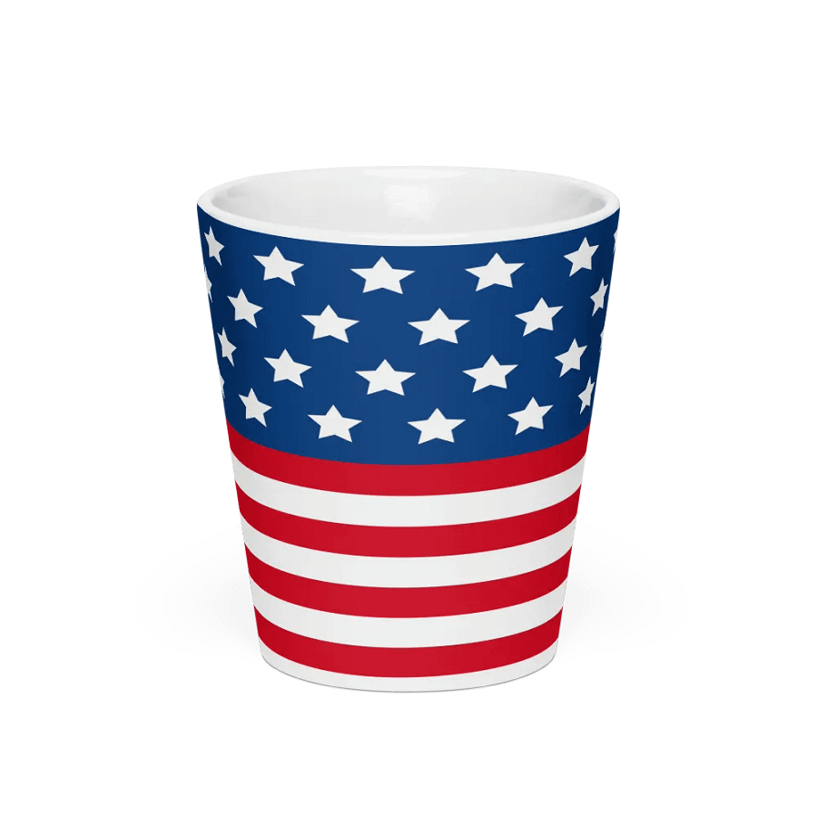 Exclusive Patriotic United States Flag Ceramic Latte Mug - 12oz product image (3)