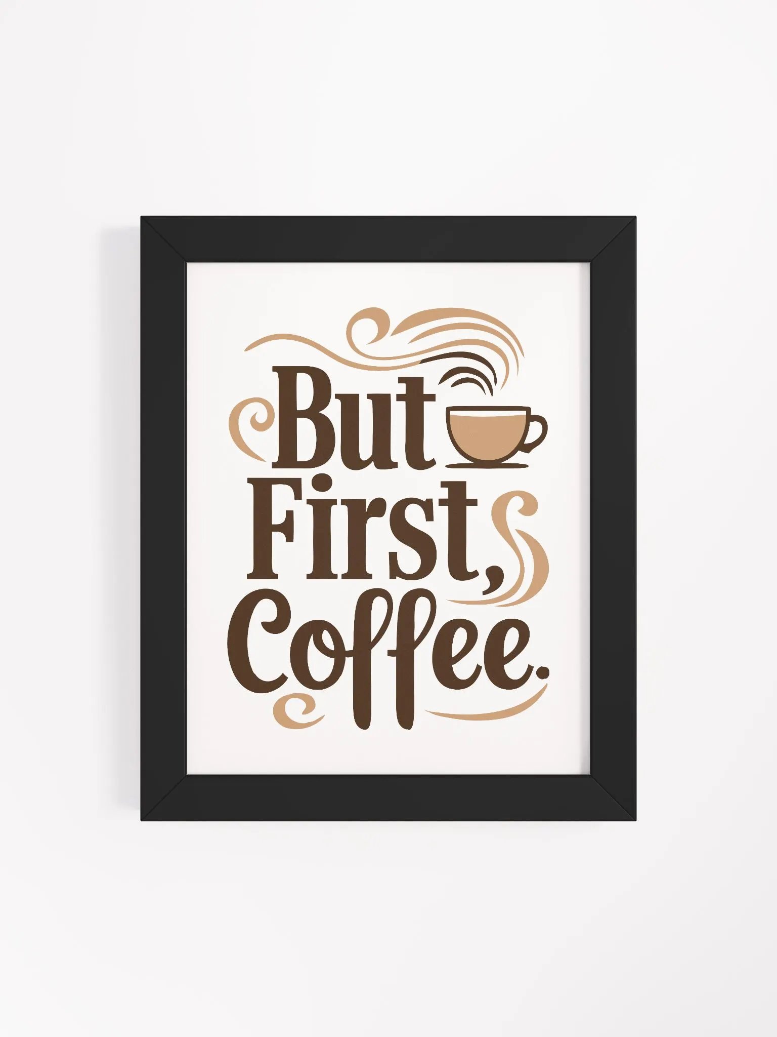 Stylish ‘But First, Coffee’ Framed Poster for Kitchen Decor product image (109)