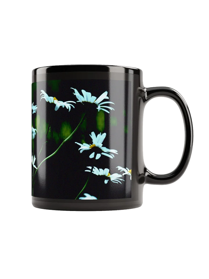 Keramiktasse schwarz - Blumenwiese bei Nacht product image (1)