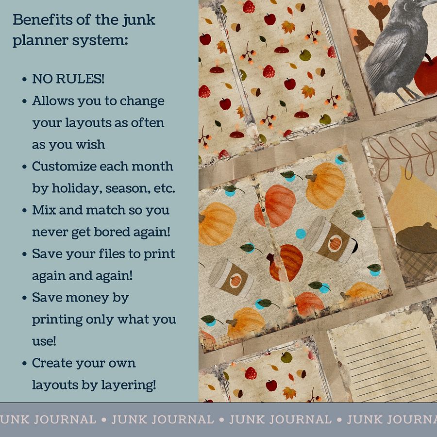 October Aesthetic - Printable Journal Pages V1 product image (4)