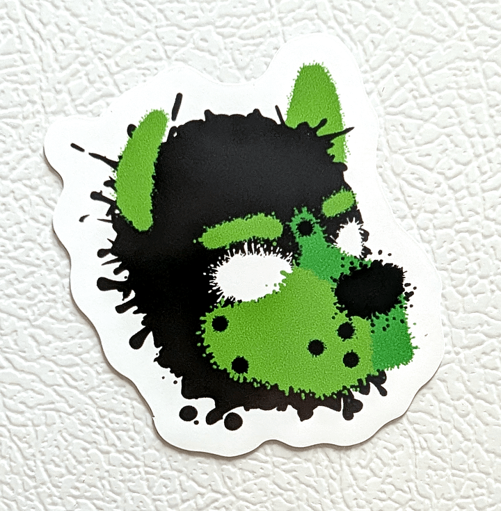 Pup Splatter Magnet - Lime Green product image (1)