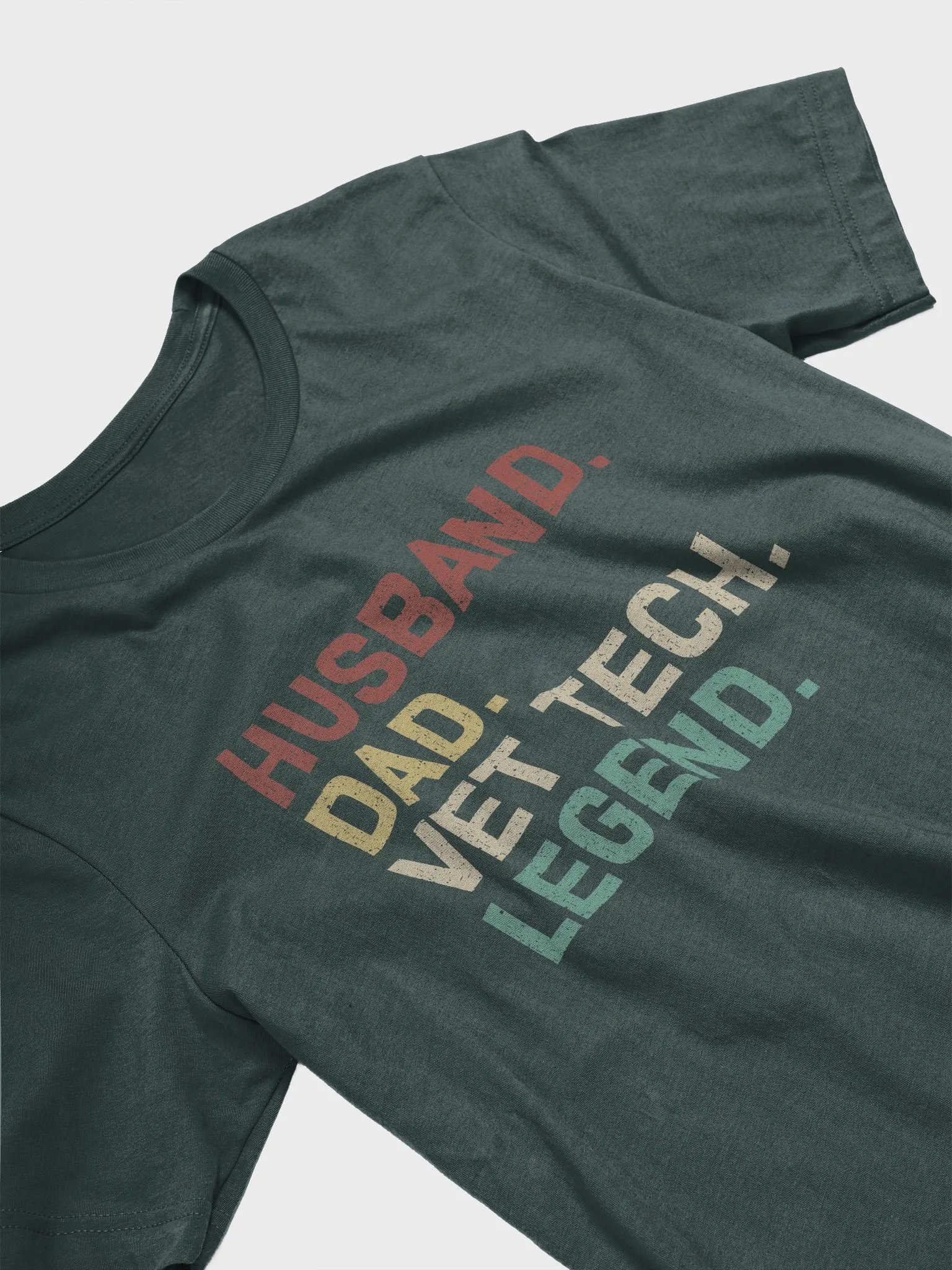 "Husband-Dad-Vet tech-Legend" t-shirt (dark background) product image (5)