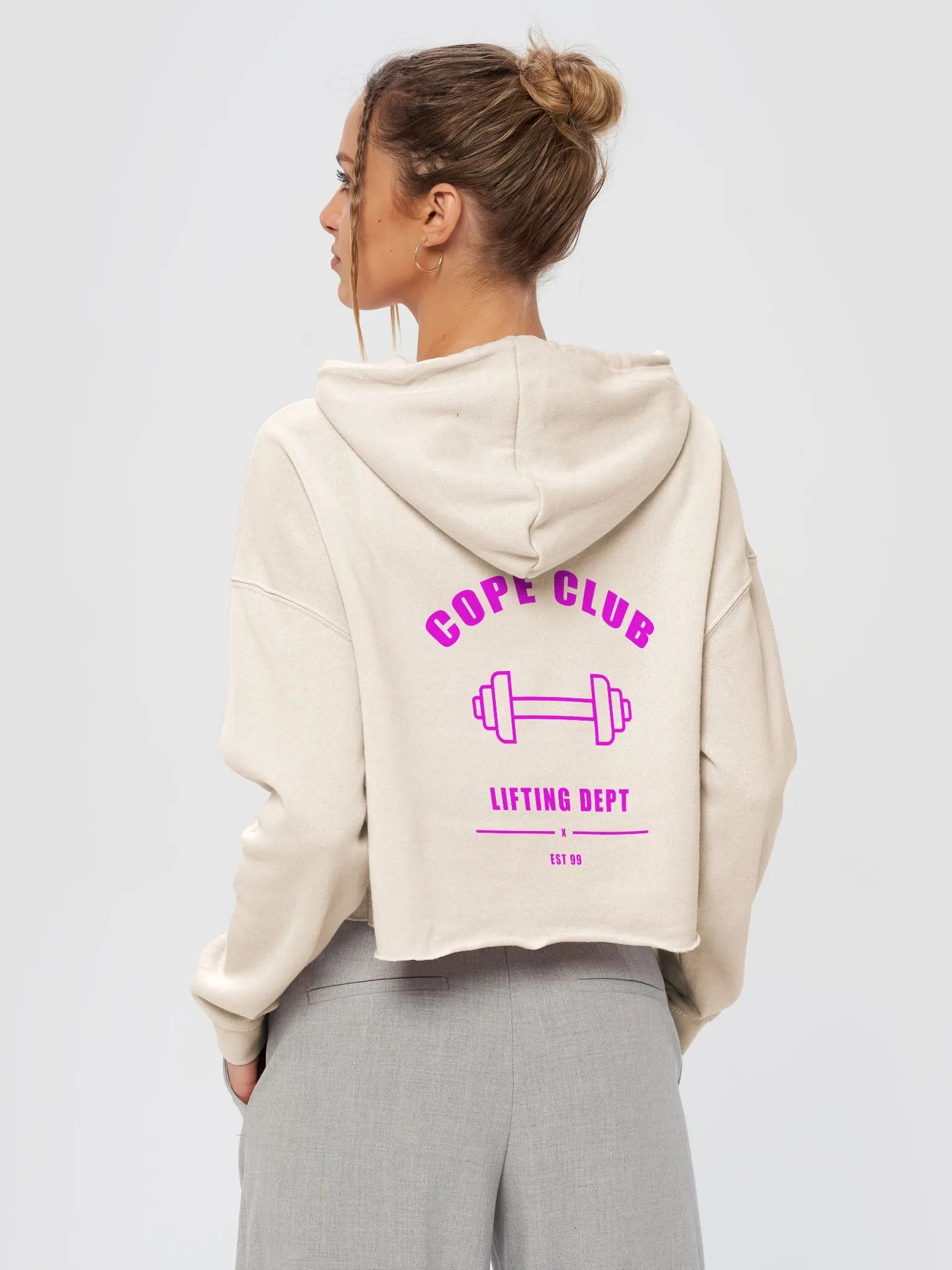 Cope Club Fitness Cropped Jumper Pink Print product image (11)
