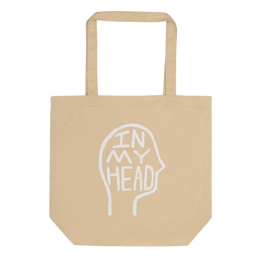 In My Head (white design) tote bag product image (1)